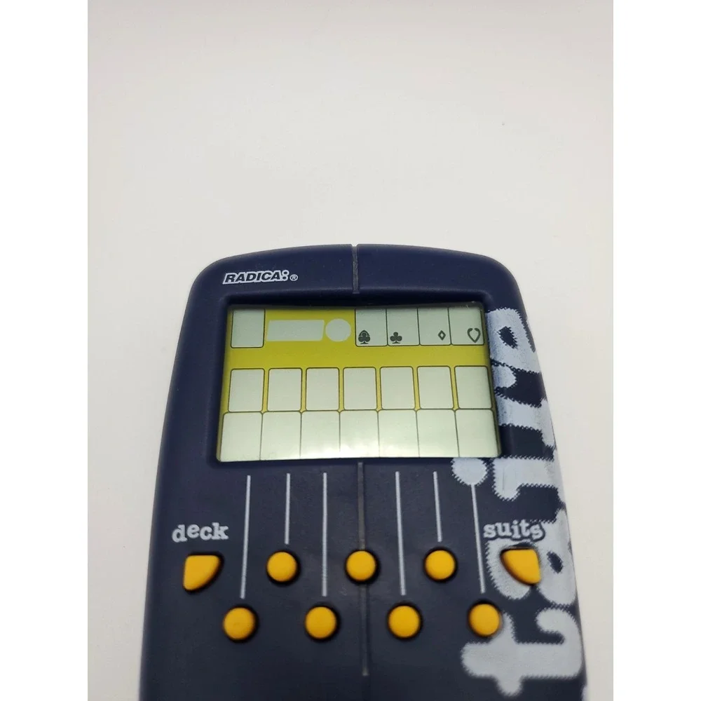 Vintage Radica Solitaire Electronic Handheld Game 1998 Blue TESTED WORKS